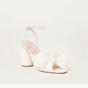 Camelia Vegan Knot Mule With Ankle Strap in Pearl
Loeffler Randall